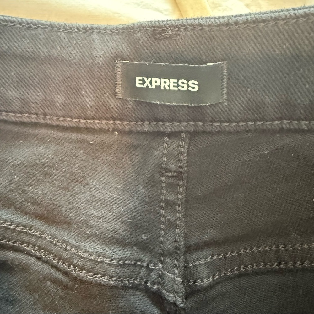 Express Curvy Boot Mid Rise Classic Black Denim, Size 14R - Picture 8 of 10